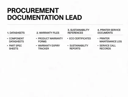 Procurement documentation lead