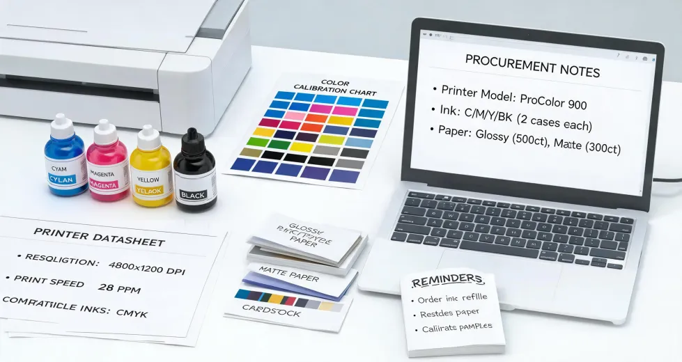 Printer technical article workspace