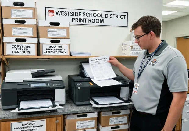 School district printer room